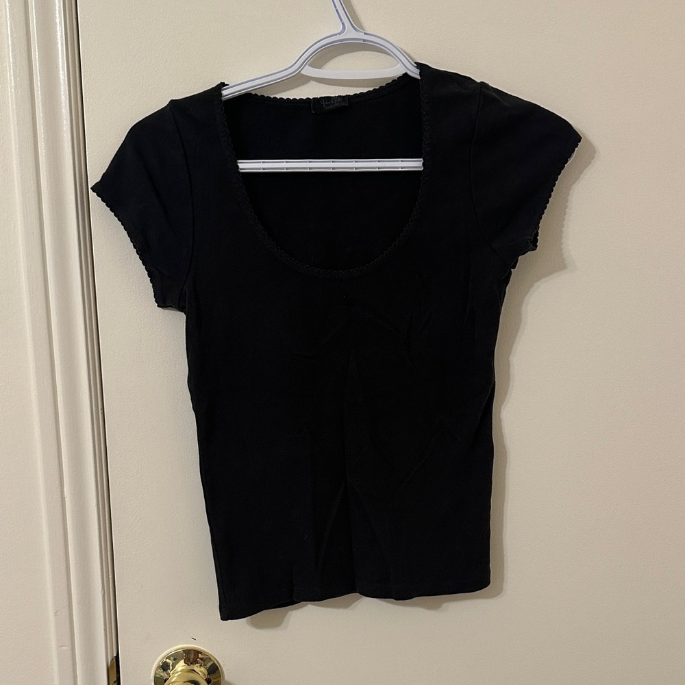 Brandy Melville Lace Trim Tee